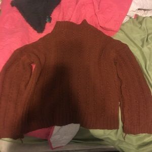 Orange turtle neck sweater